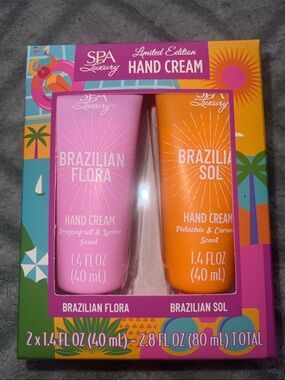 Spa Luxury Brazilian Flora & Sol Hand Cream Gift Sets 1.4 Oz each